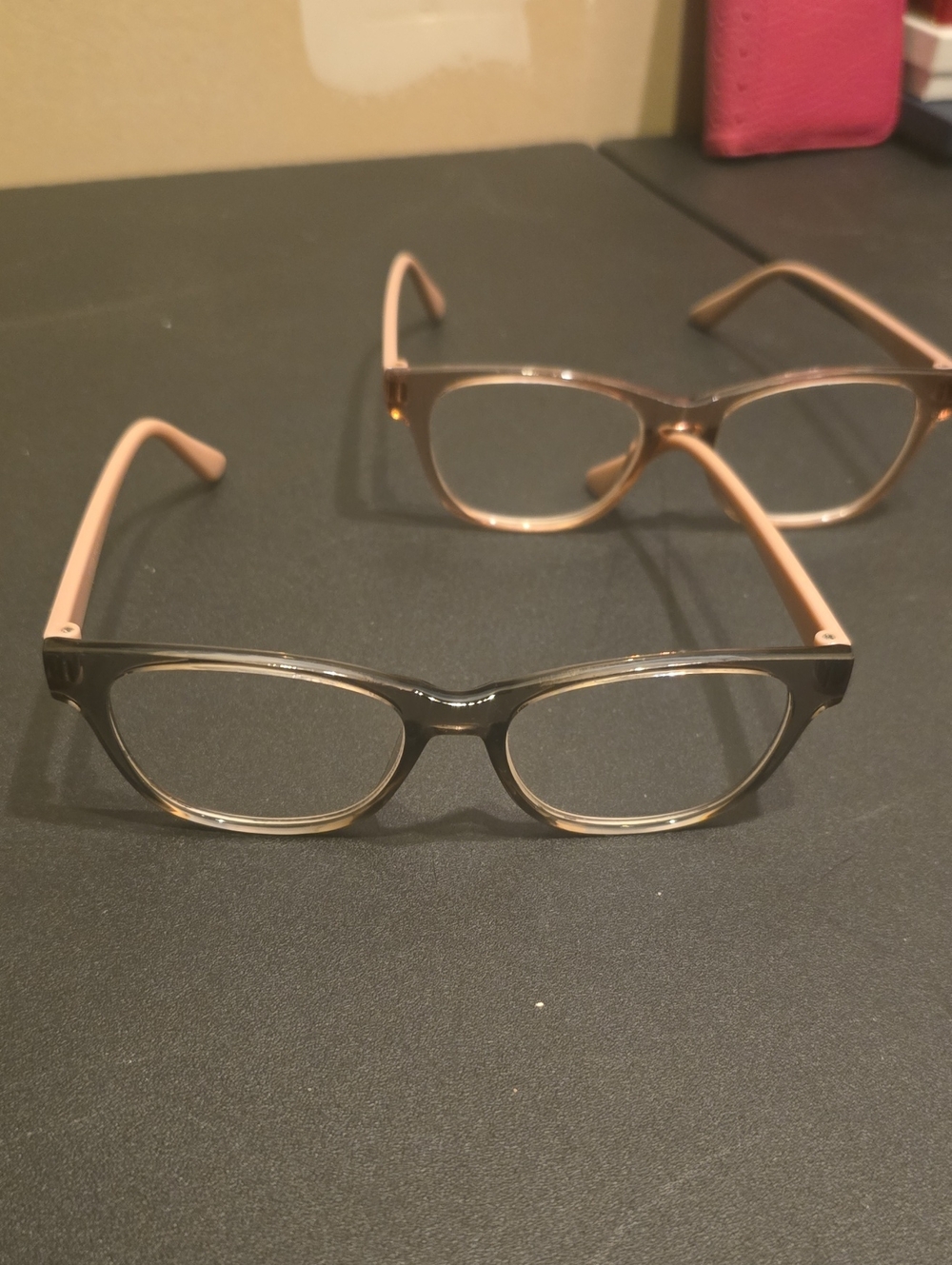 Jones New York Women's Two-Tone Gray and Pink Reading Glasses